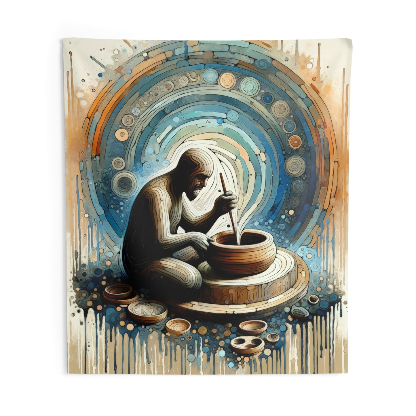 Crafting Semantic Pottery Indoor Wall Tapestries