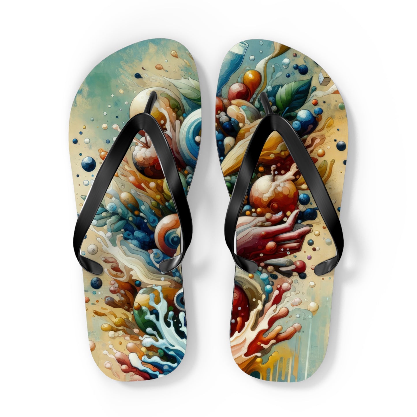Nourishing Tachism Symphony Flip Flops