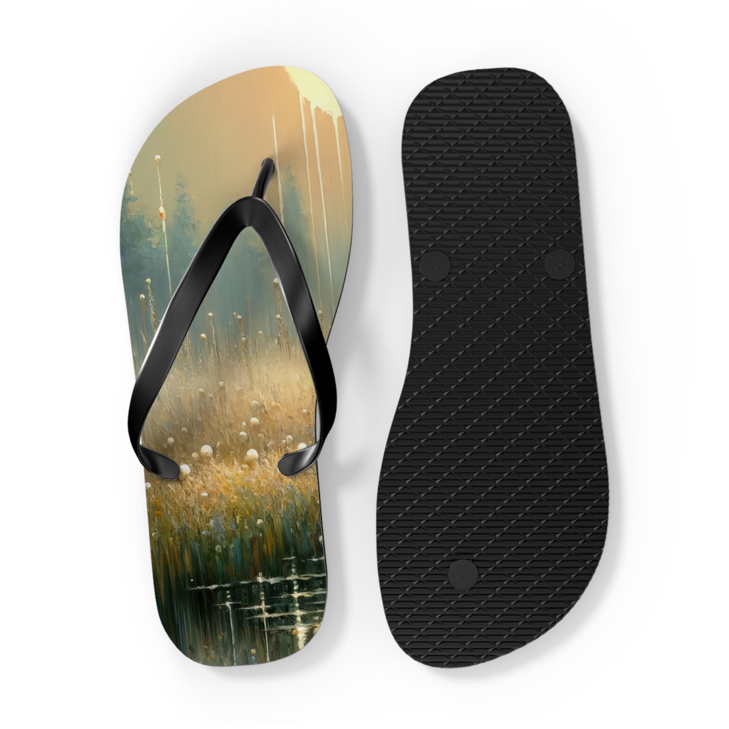 Observant Delicacy Heart Flip Flops