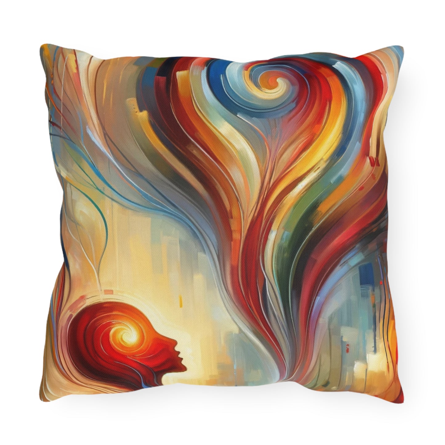 Empathetic Spiral Dialogue Outdoor Pillows