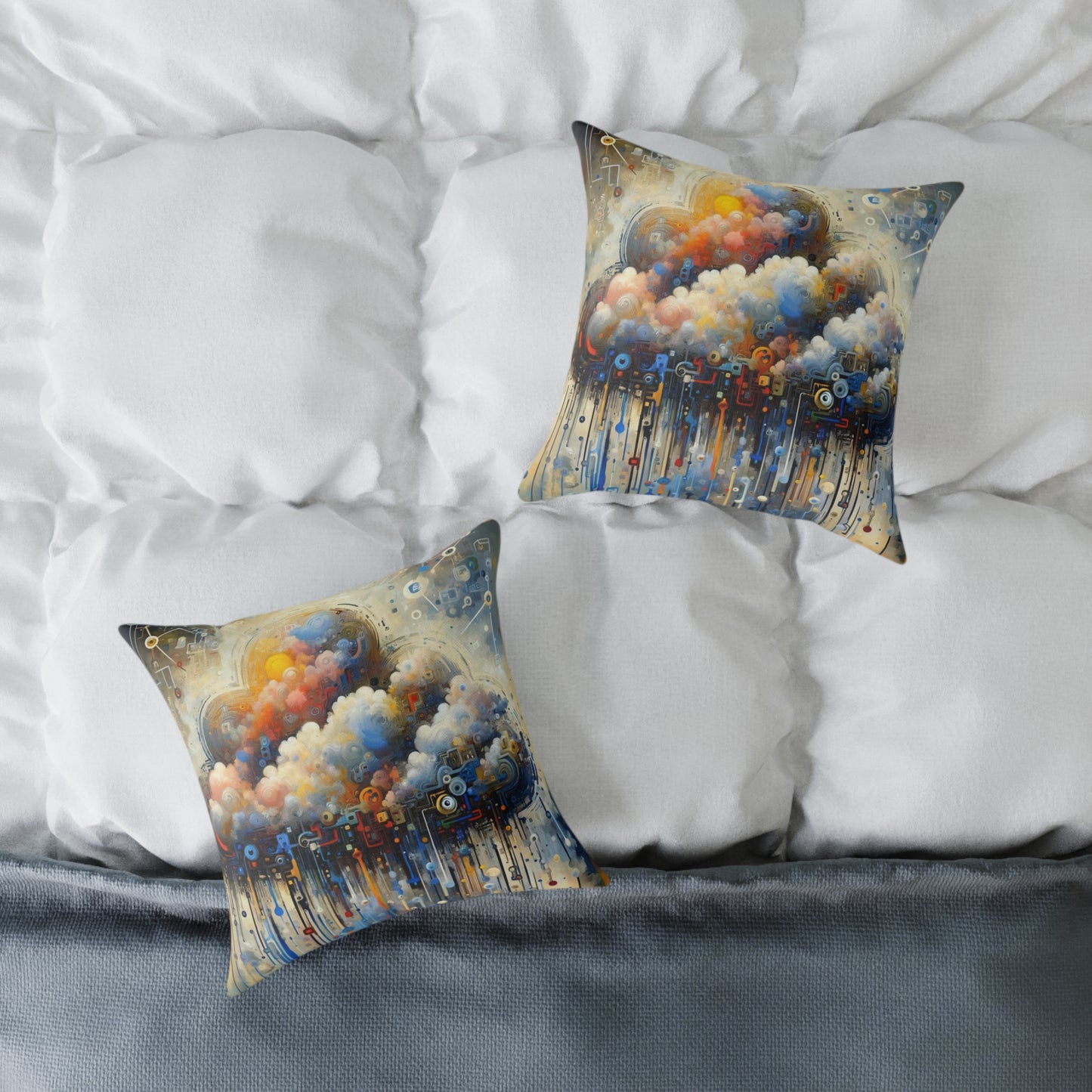 Cloud Community Crafting Spun Polyester Pillow