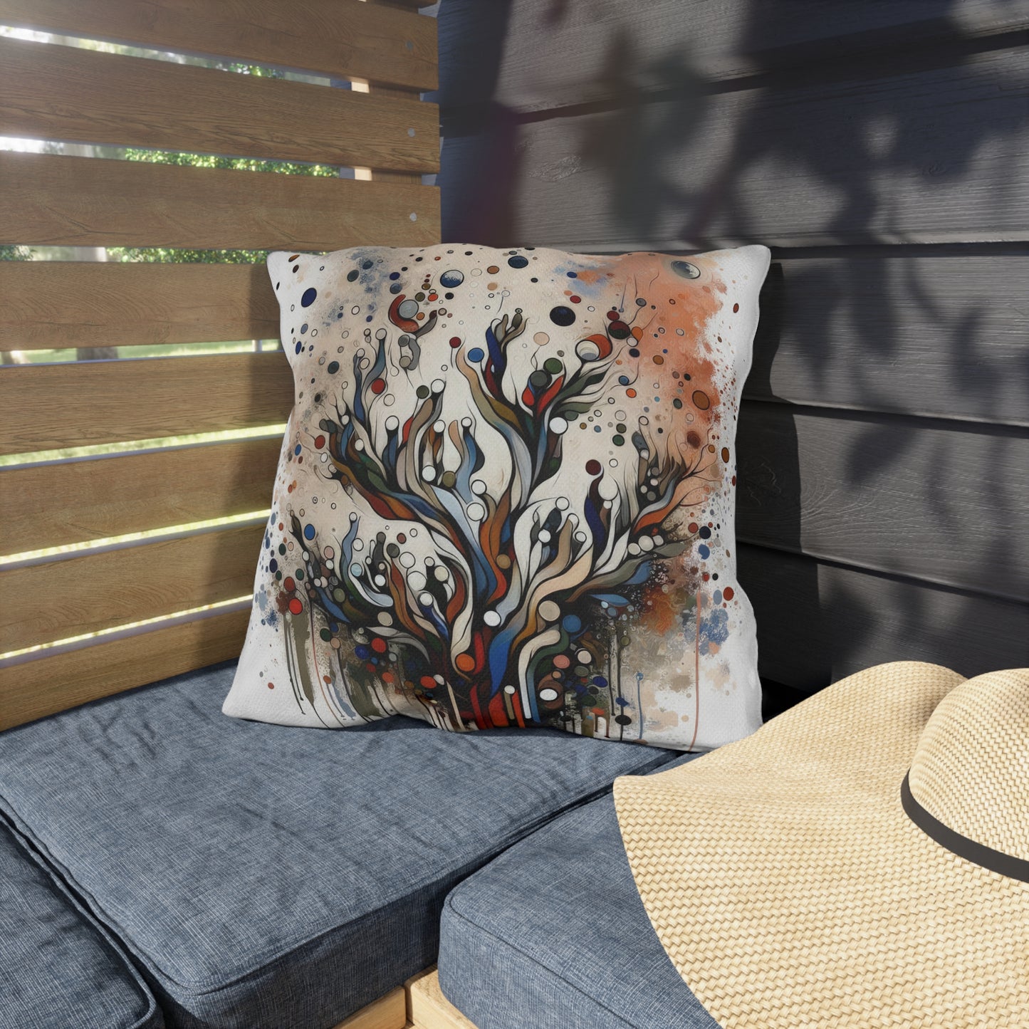 Intentional Unity Splashes Outdoor Pillows