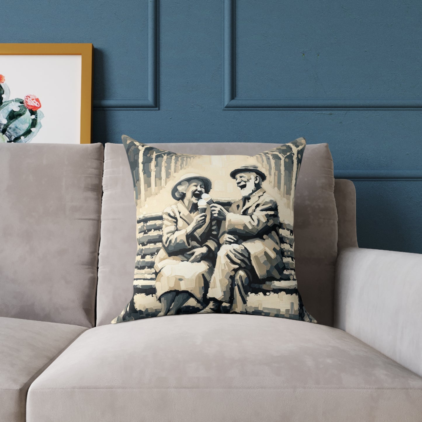 Joyful Companionship Serenity Spun Polyester Pillow