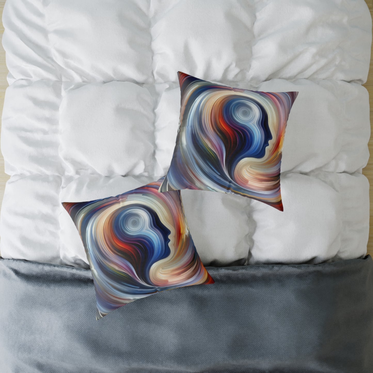 Harmonious Mindset Abstract Spun Polyester Pillow