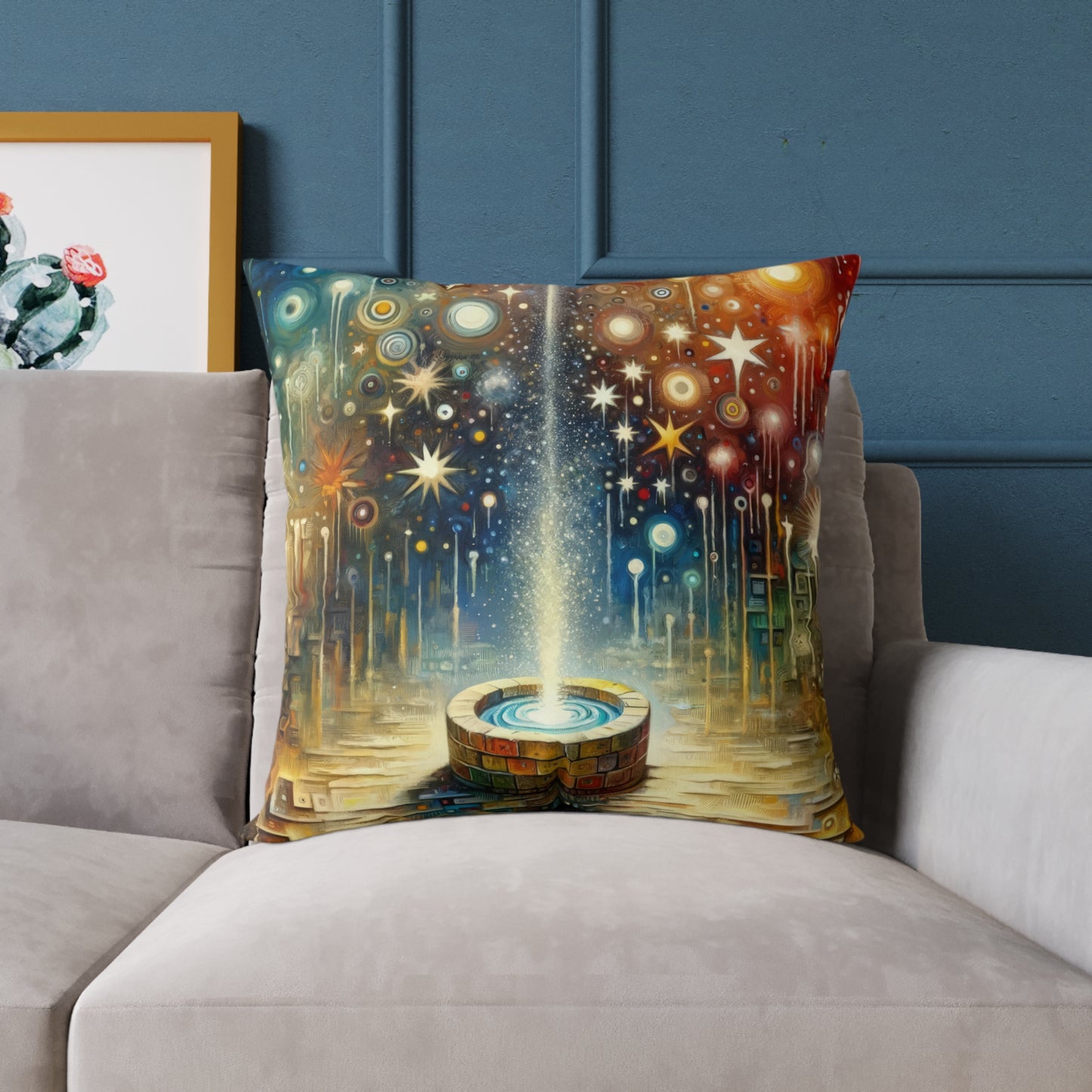 Inspiration Tachism Tribute Spun Polyester Pillow