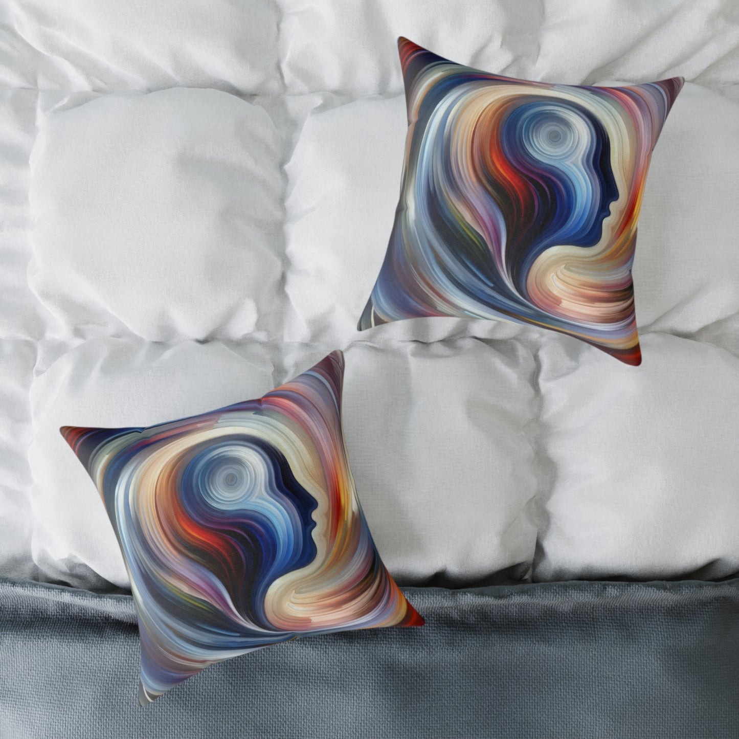 Harmonious Mindset Abstract Spun Polyester Pillow