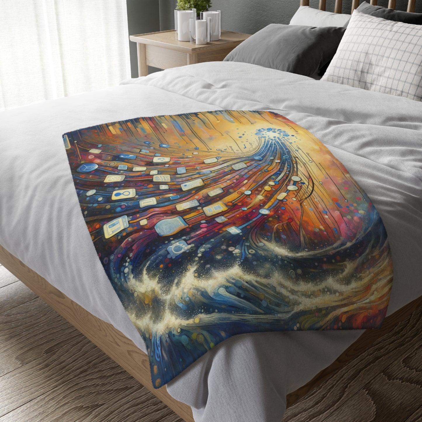 Digital Tapestry Weaving Velveteen Microfiber Blanket (Two-sided print)