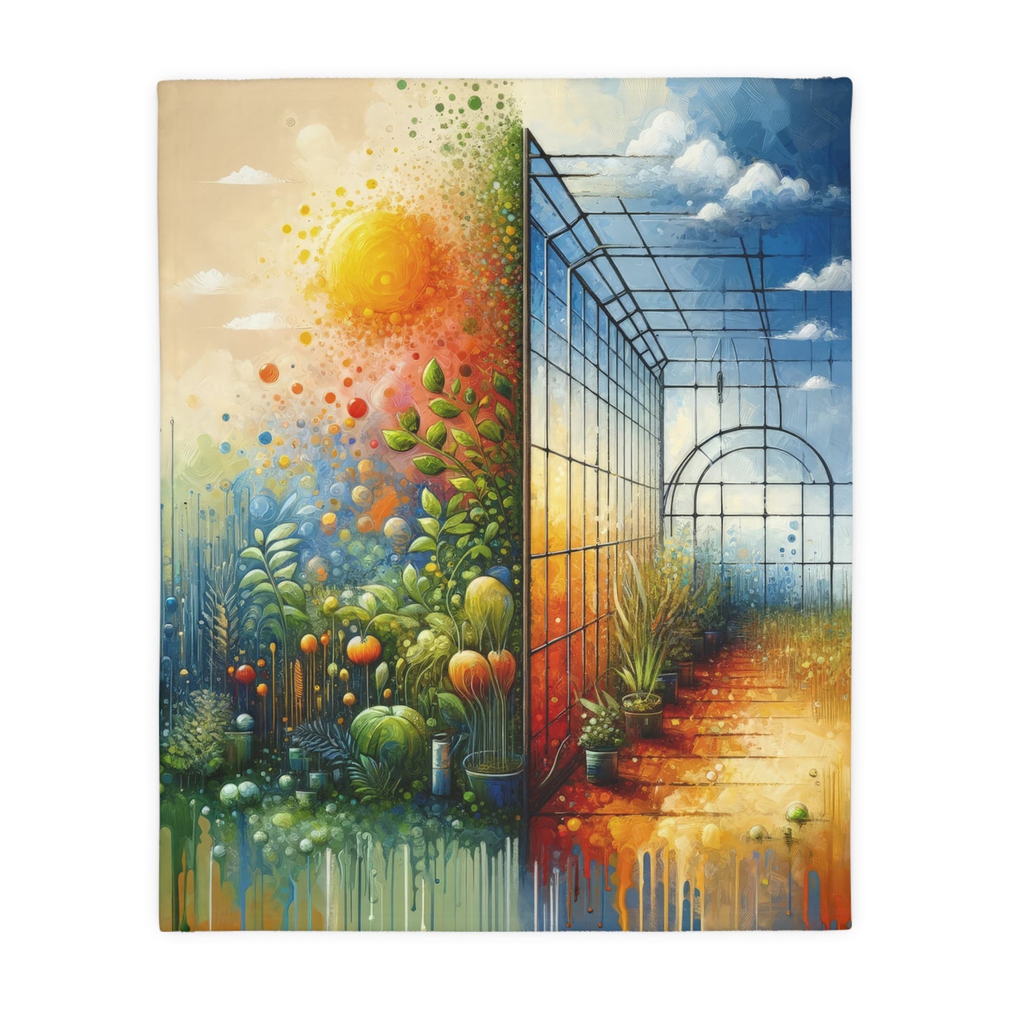 Greenhouse Digital Genesis Velveteen Microfiber Blanket (Two-sided print)