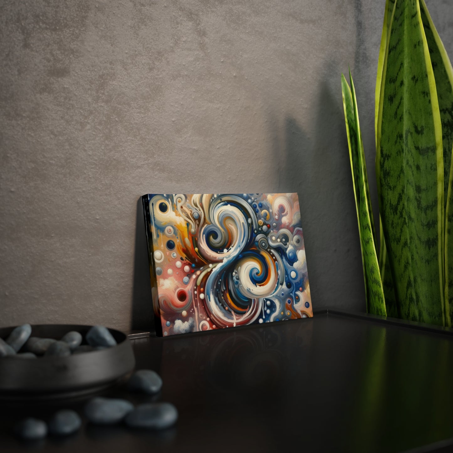 Paradoxical Embrace Tachism Canvas Photo Tile