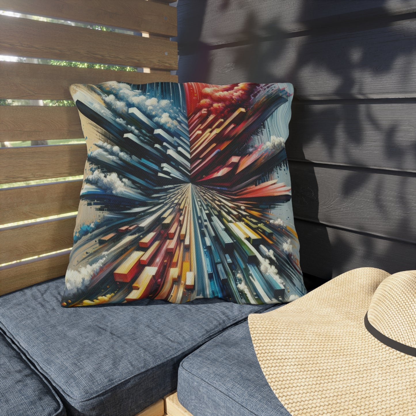 Rapid Perspective Shift Outdoor Pillows
