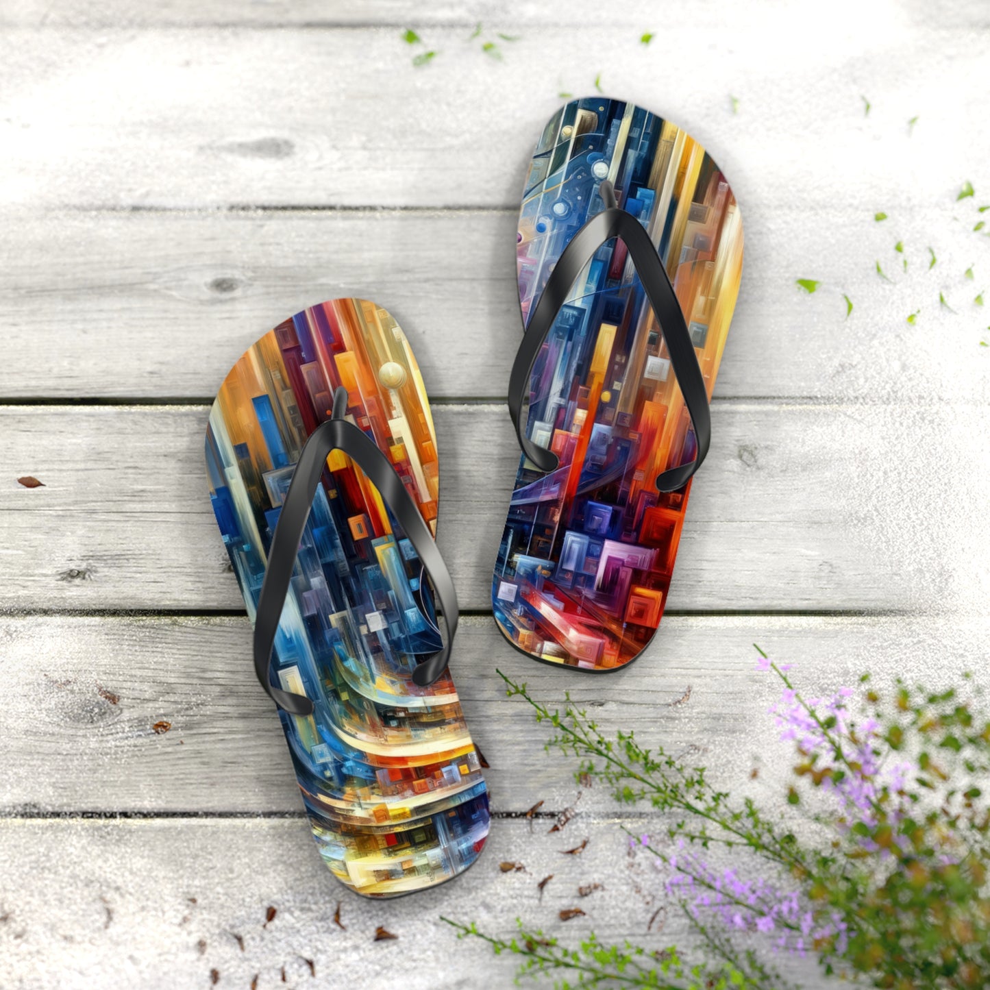 Symphonic Glass Resonance Flip Flops