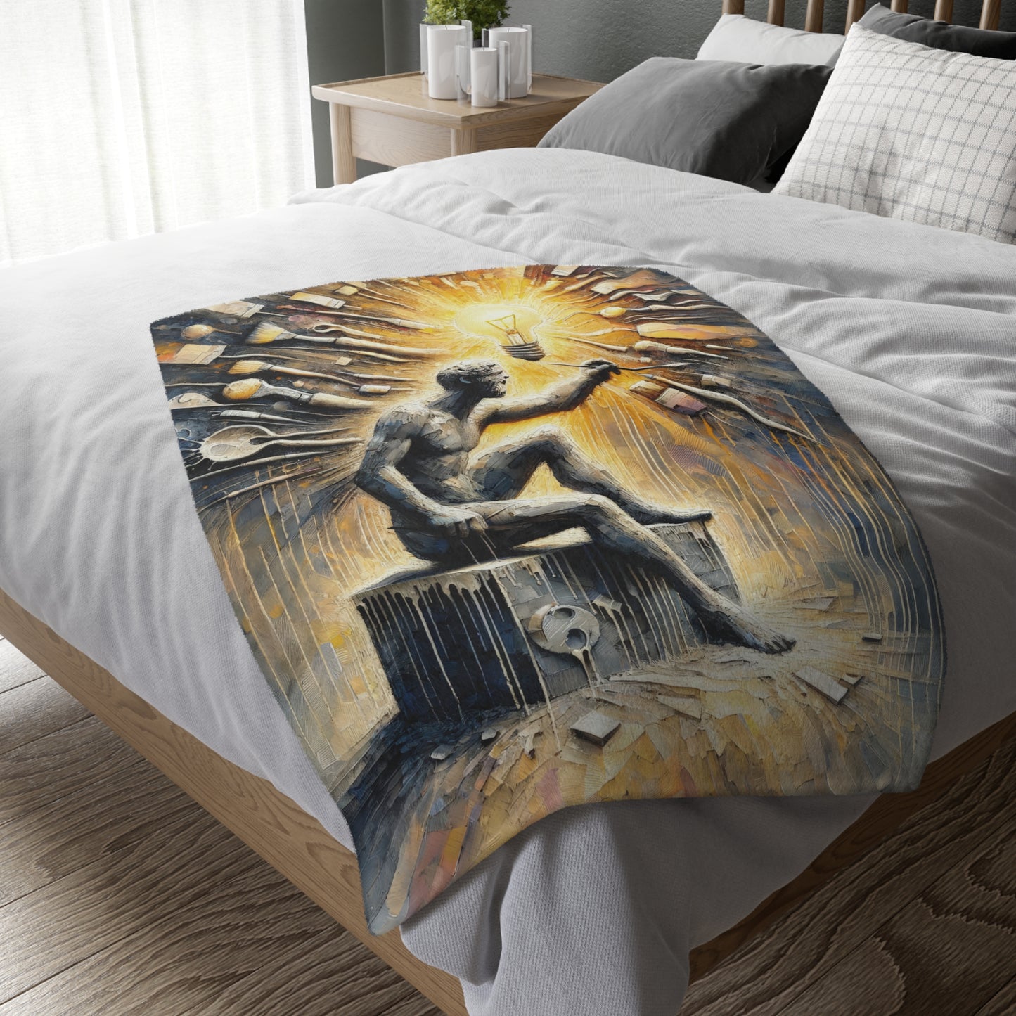 Idea Sculptor Genesis Velveteen Microfiber Blanket (Two-sided print)