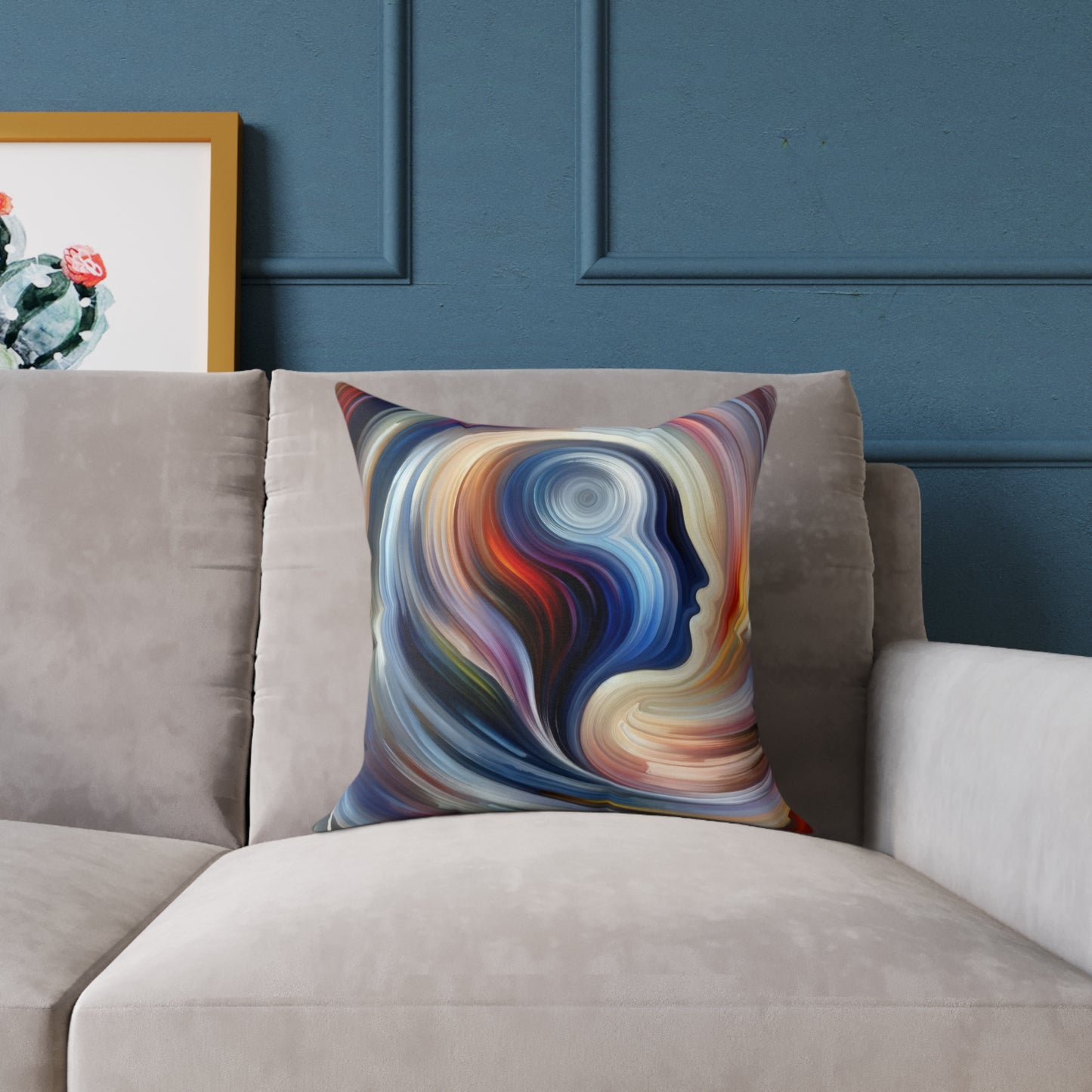 Harmonious Mindset Abstract Spun Polyester Pillow
