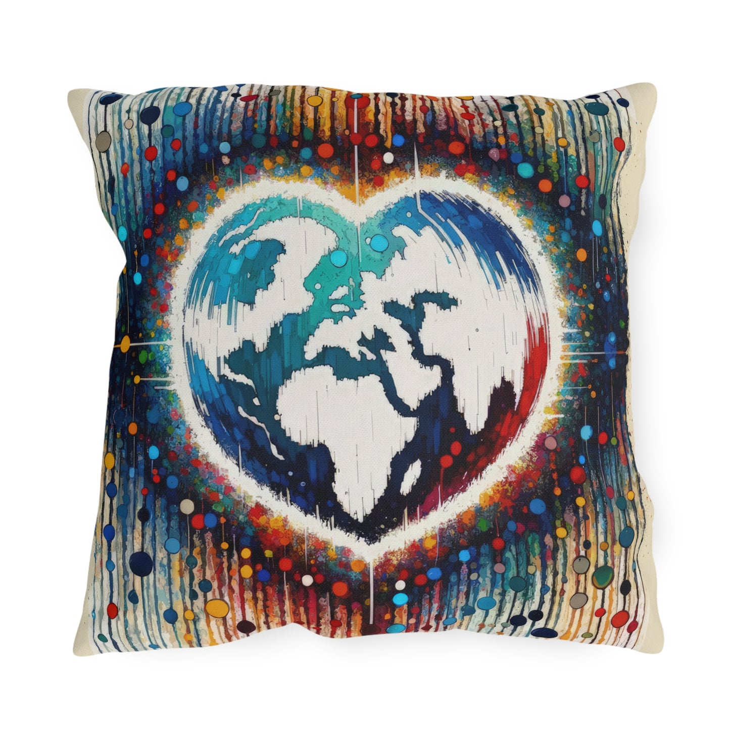 Heartbeats Synchronizing Peace Outdoor Pillows