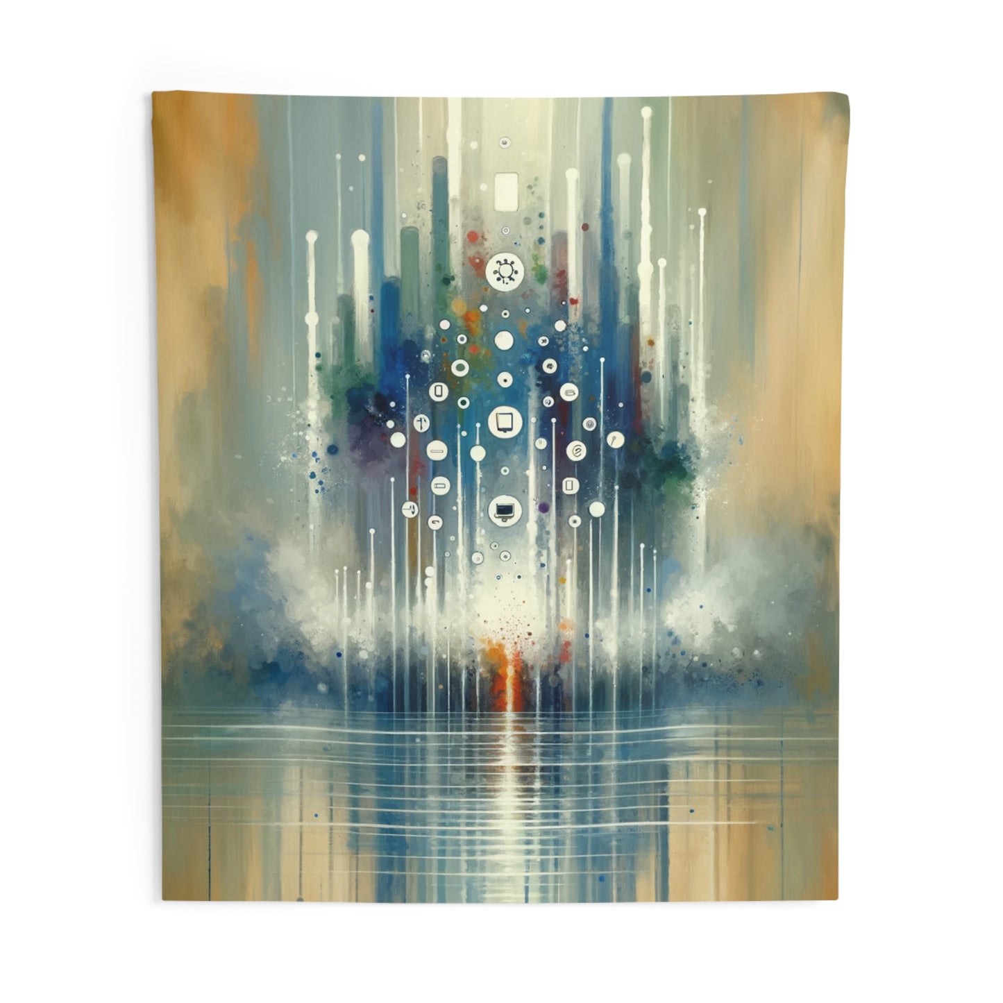 Tachism Digital Escape Indoor Wall Tapestries