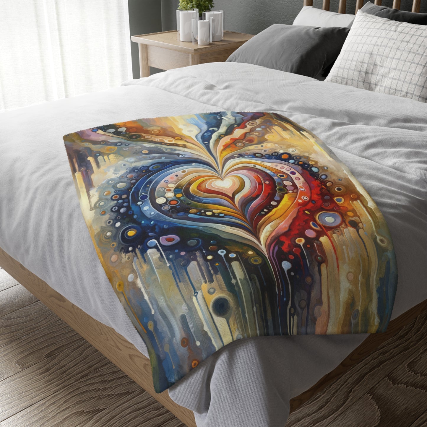 Harmonic Heart Essence Velveteen Microfiber Blanket (Two-sided print)