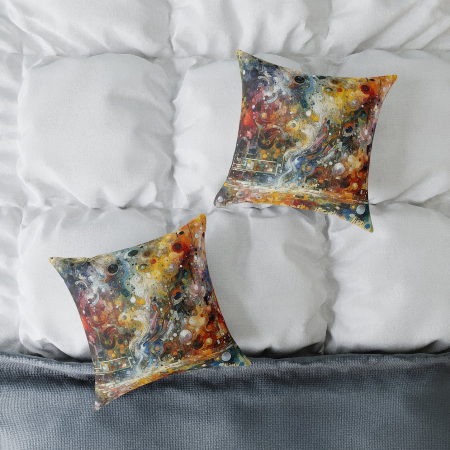 Perception Mosaic Abstract Spun Polyester Pillow
