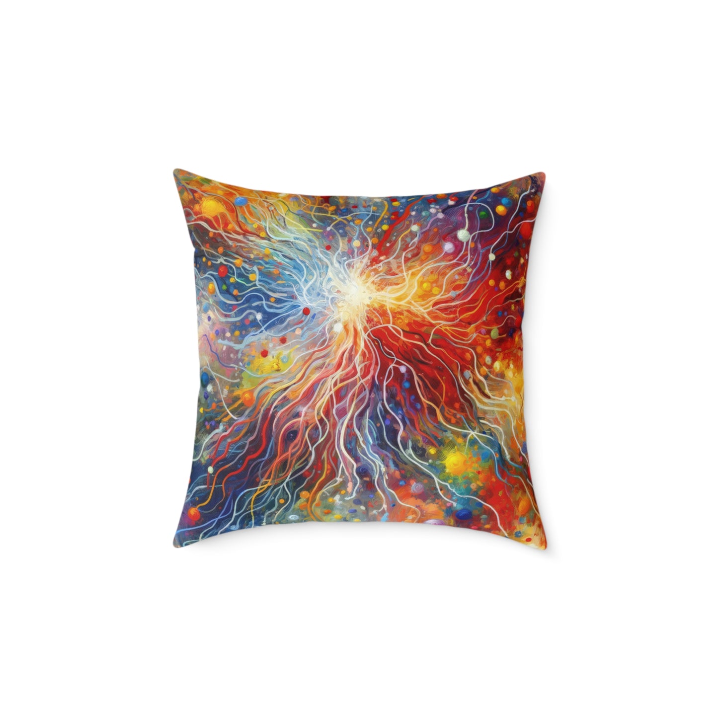 Emotive Yarn Explosion Spun Polyester Pillow