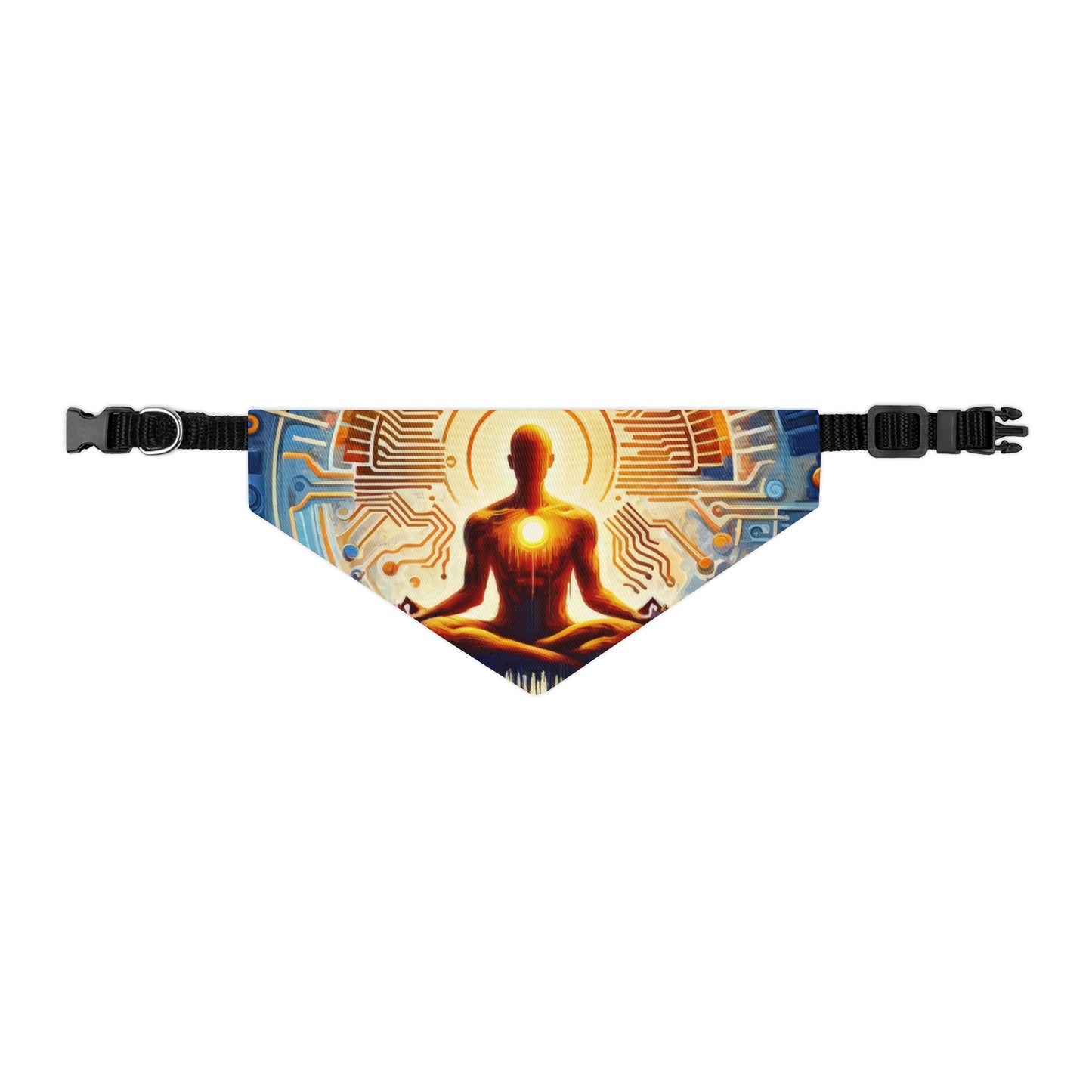 Meditative Technological Fusion Pet Bandana Collar