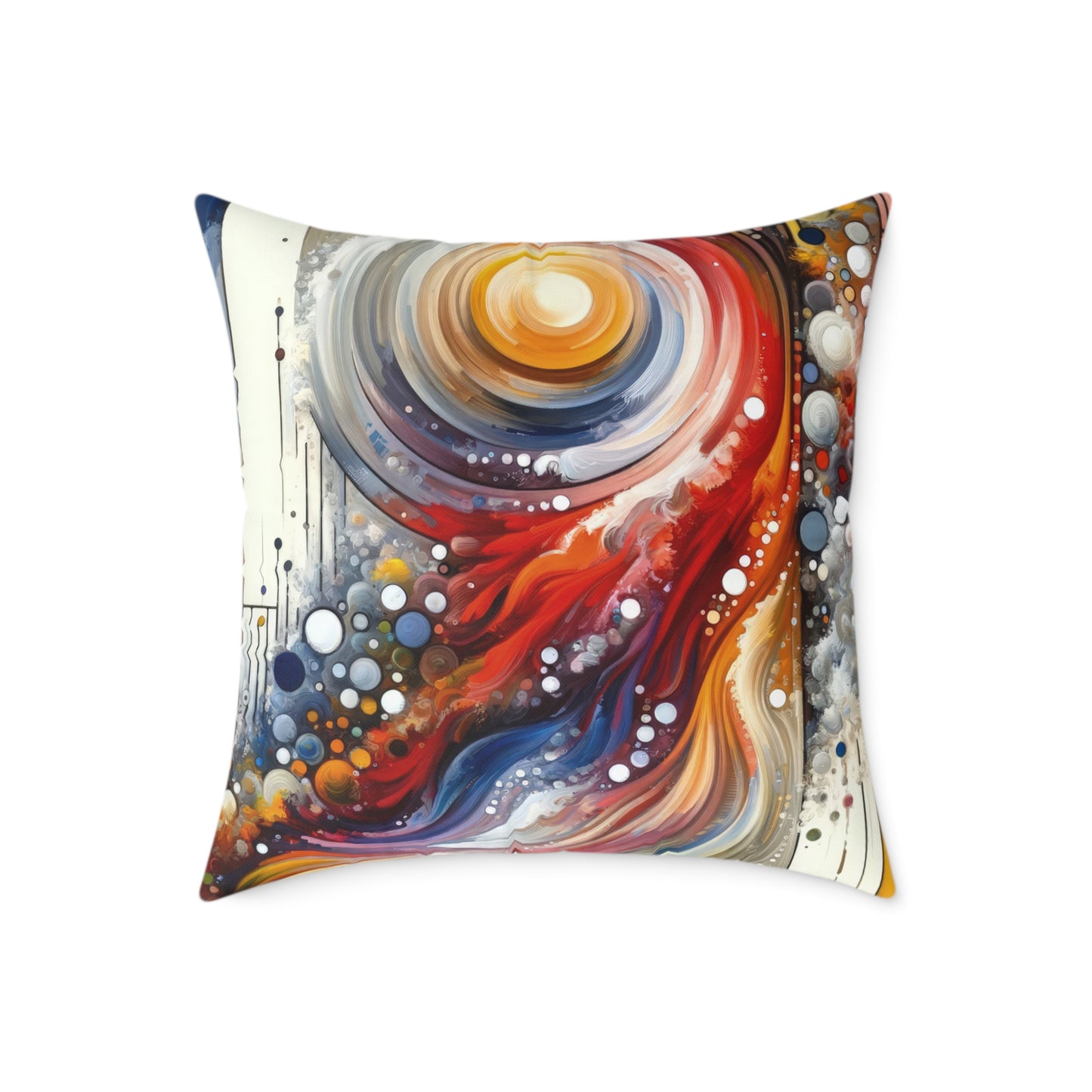 Harmonic Swirl Elegance Spun Polyester Pillow