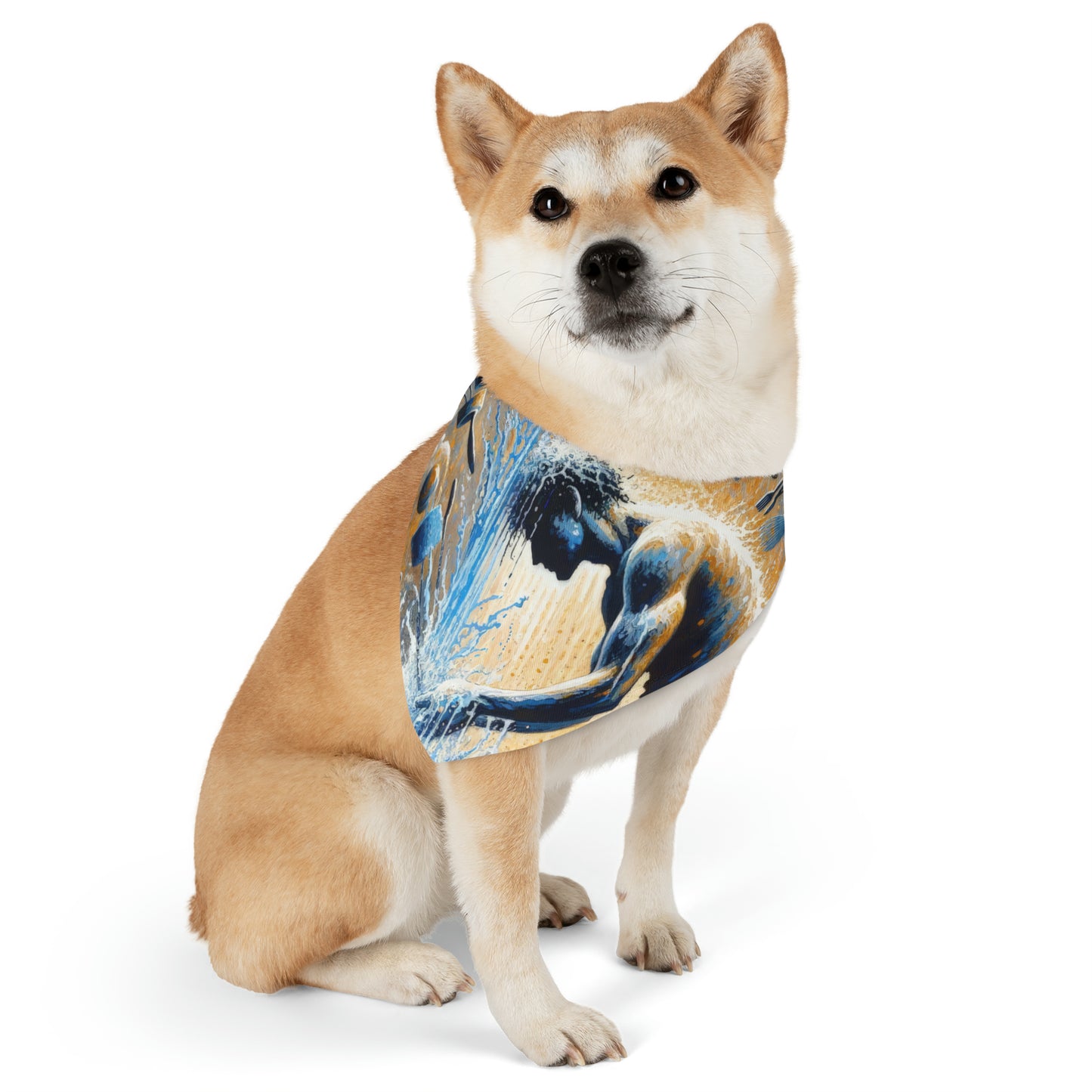 Meditative Kinetic Tachism Pet Bandana Collar