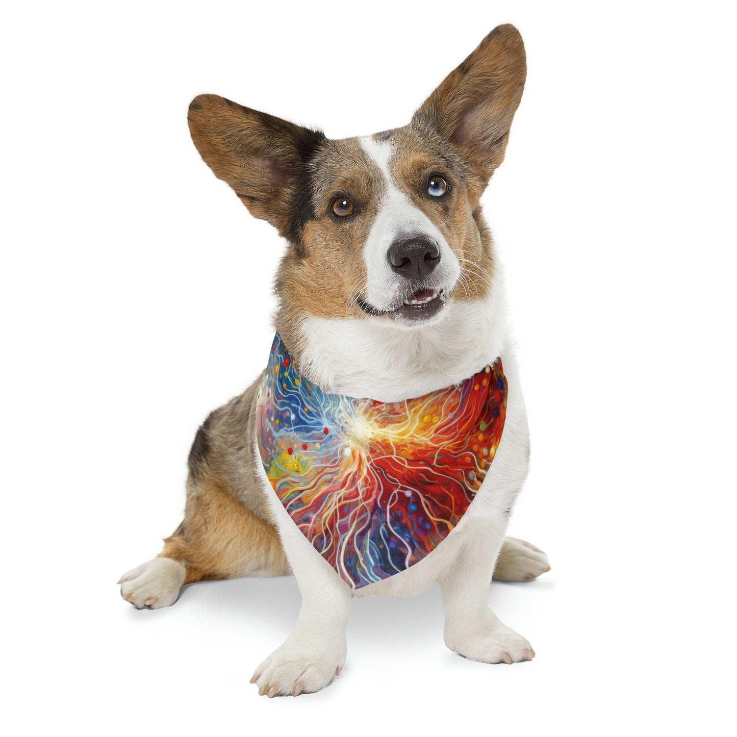 Emotive Yarn Explosion Pet Bandana Collar