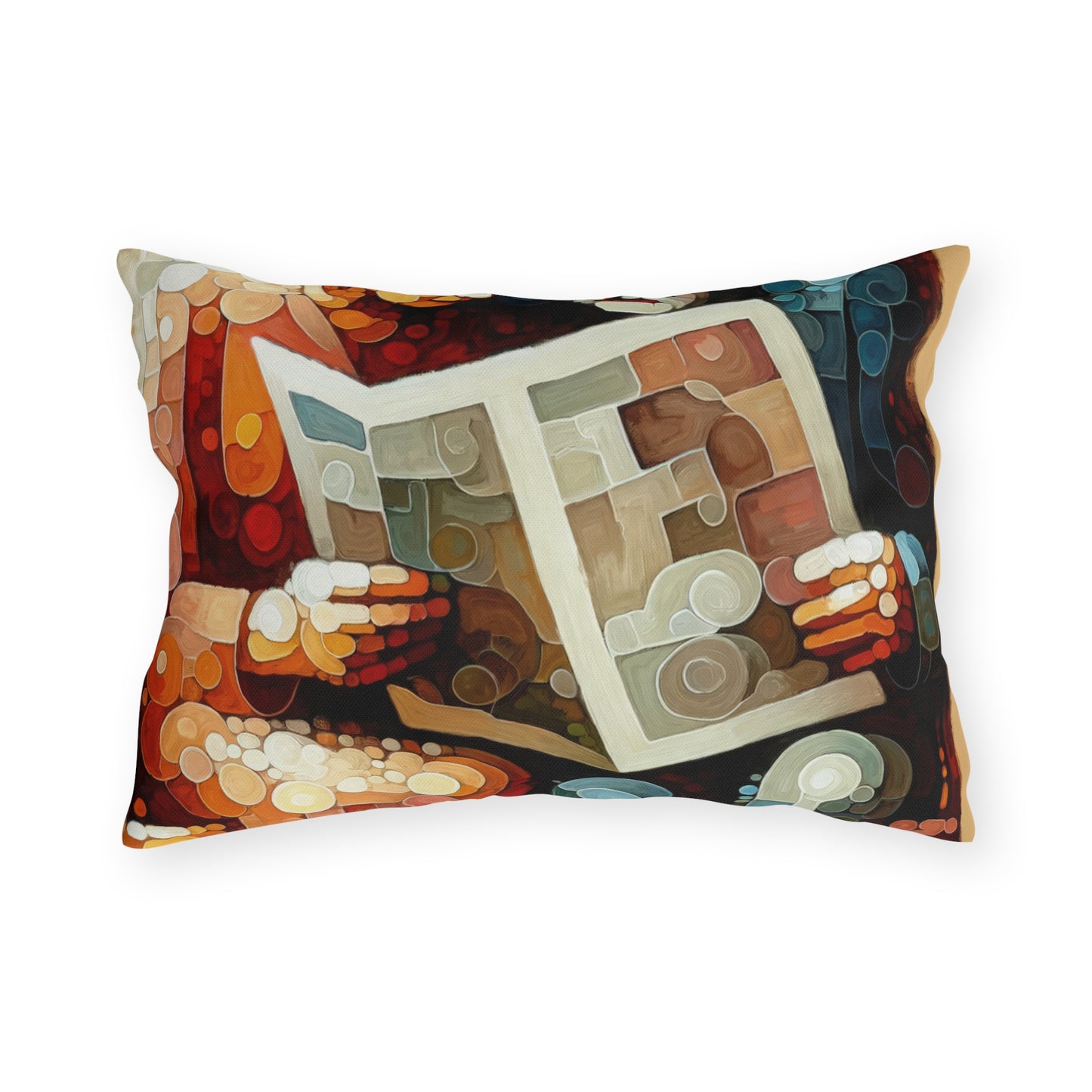 Elderly Unity Tachism Outdoor Pillows