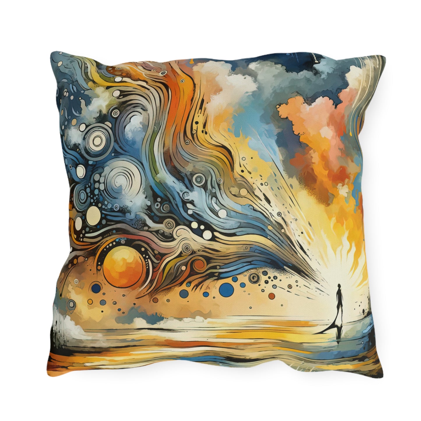 Intentional Awakening Reflection Outdoor Pillows