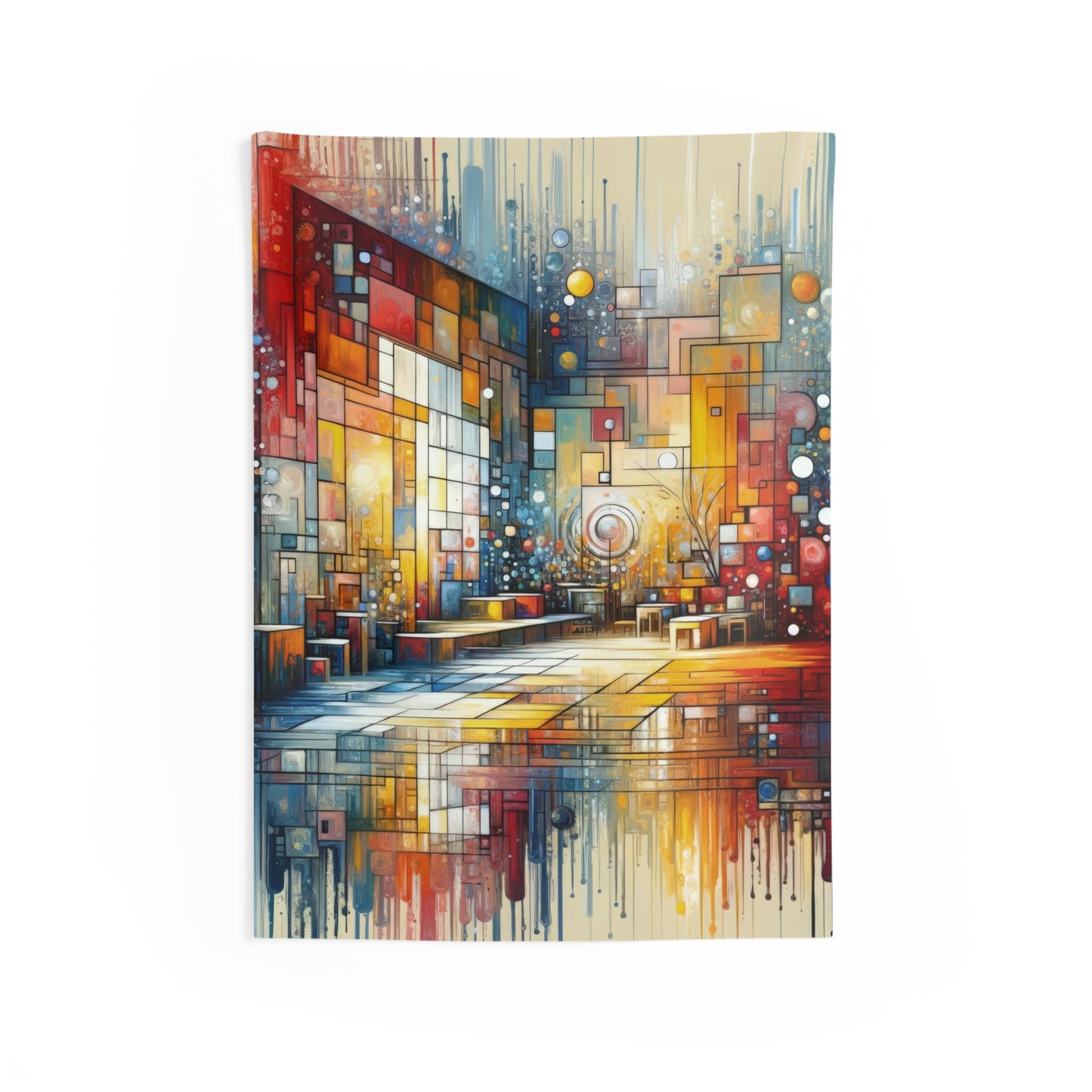 Reflective Habitation Art Indoor Wall Tapestries