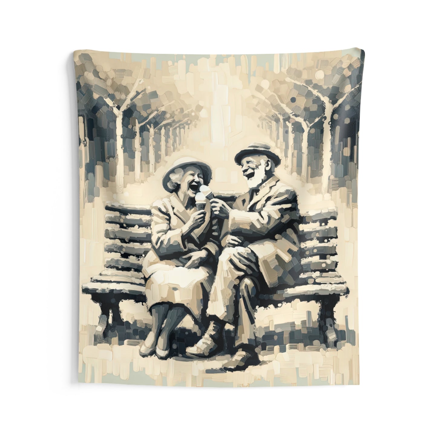 Joyful Companionship Serenity Indoor Wall Tapestries