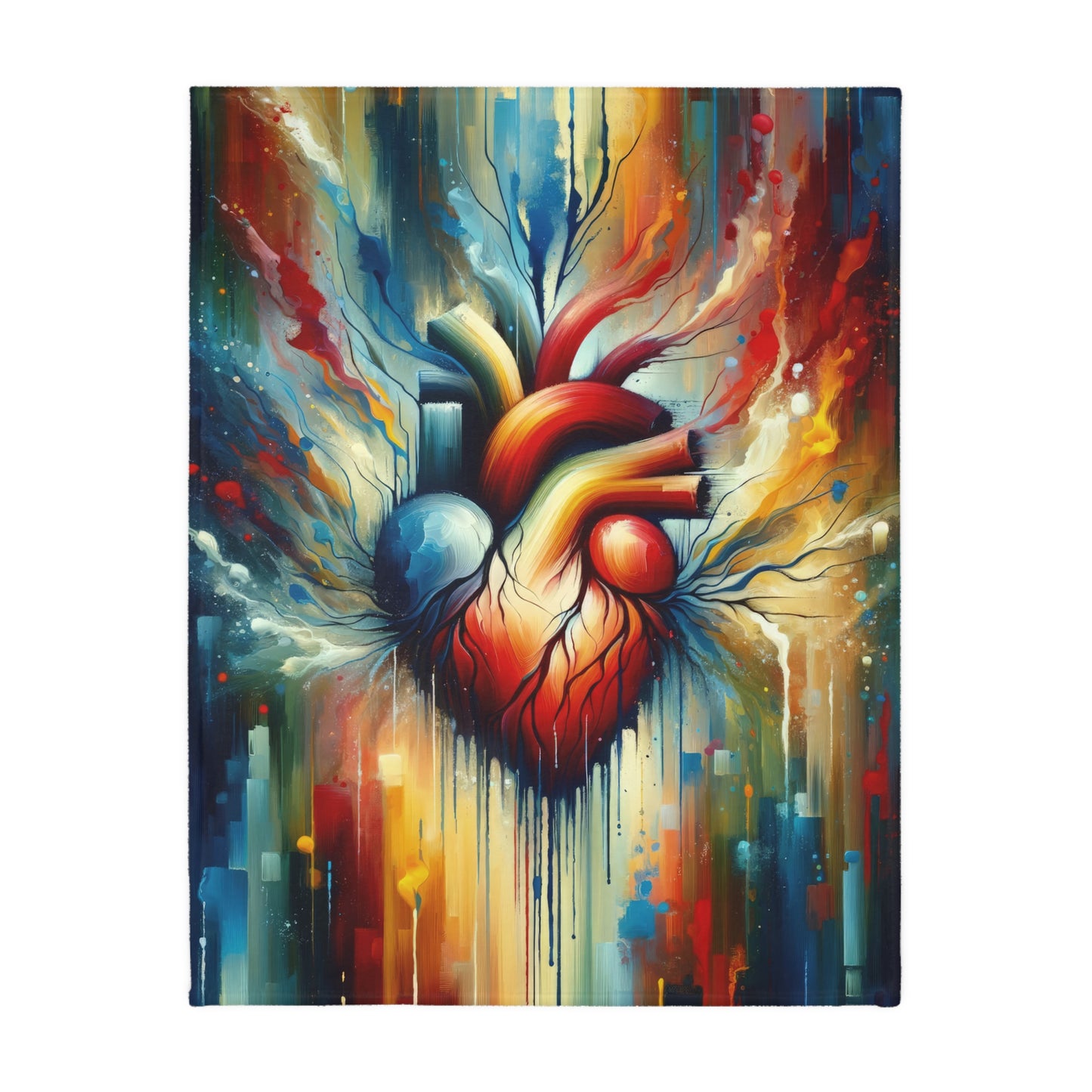 Humanity Heart Unveiled Velveteen Microfiber Blanket (Two-sided print)