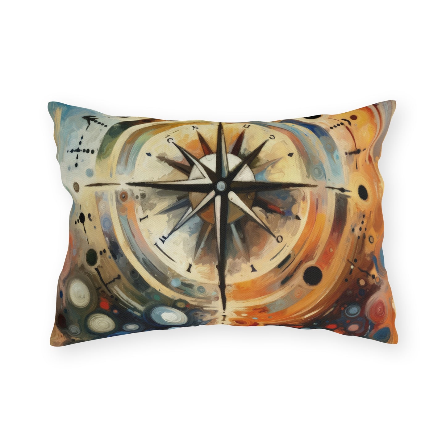 Guidance Abstract Compass Outdoor Pillows