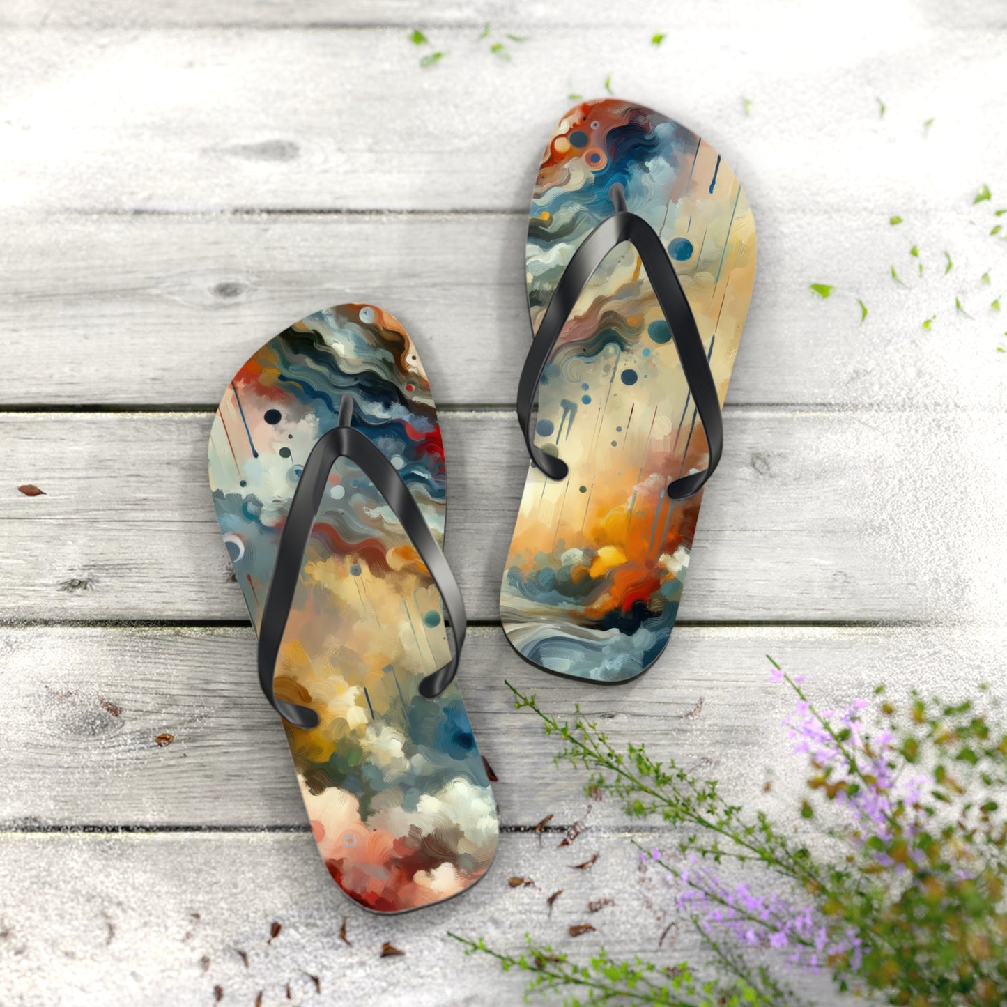 Abstract Forgiveness Offering Flip Flops