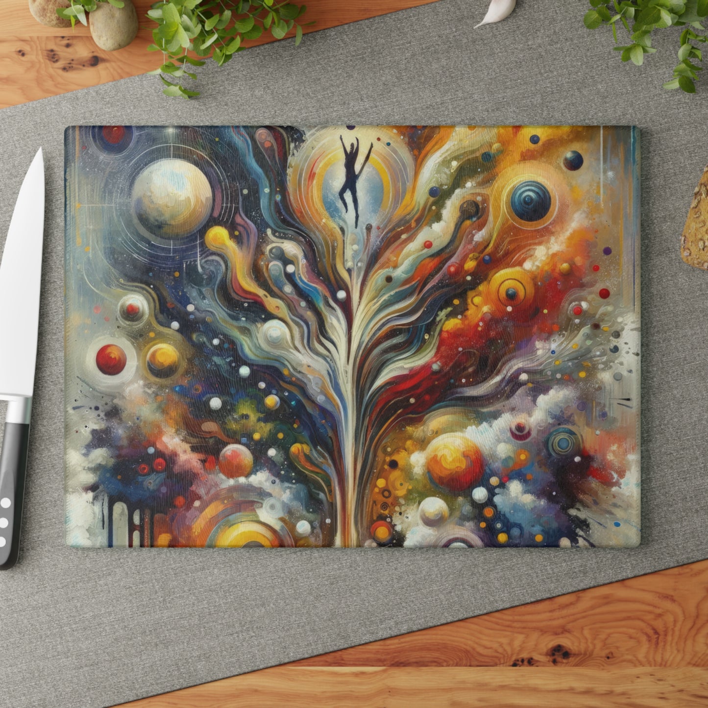 Cosmic Vision Tree Glass Cutting Board