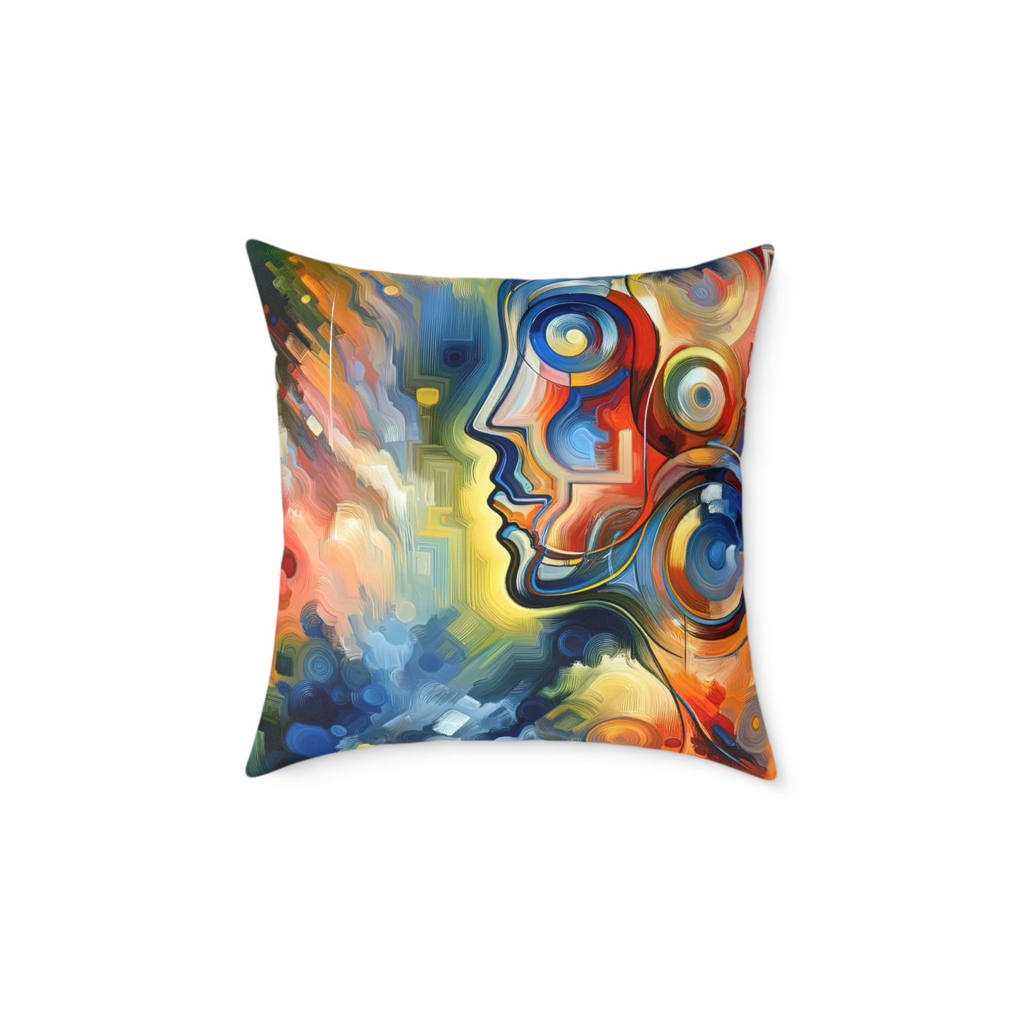 Emotional Perception Abstract Spun Polyester Pillow