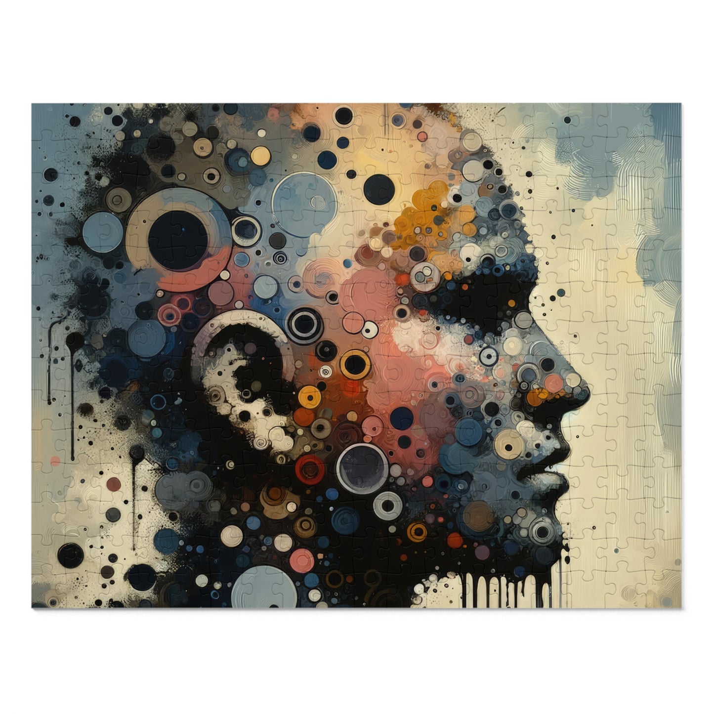 Reflective Tachism Contemplation Jigsaw Puzzle (30, 110, 252, 500,1000-Piece)