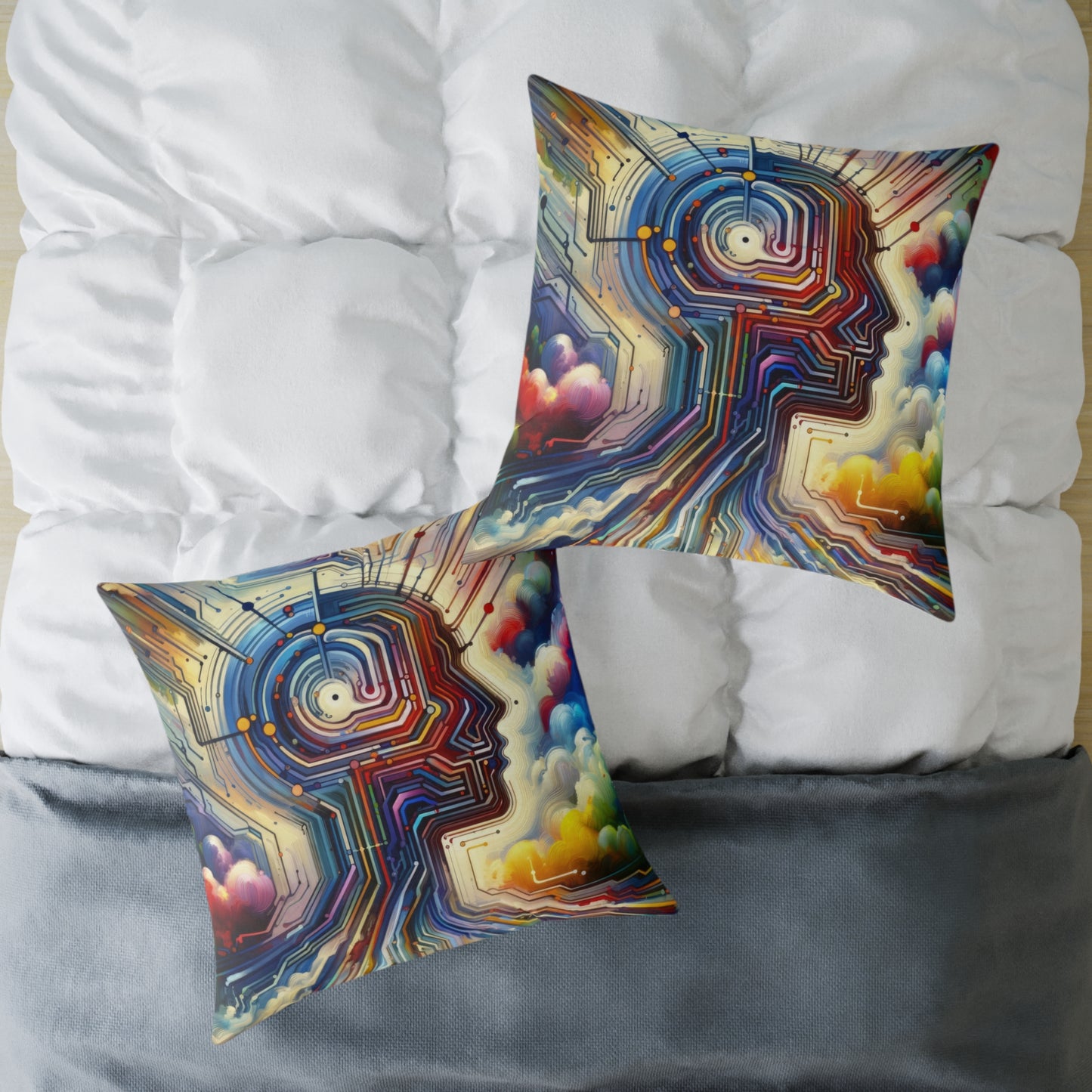 Supportive Digital Empathy Spun Polyester Pillow