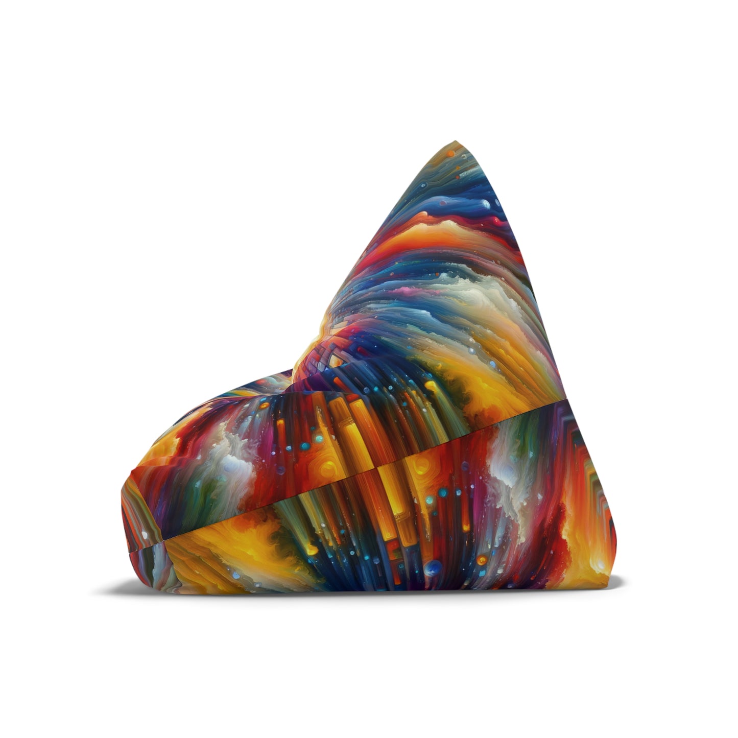 Kaleidoscopic Tachism Breath Bean Bag Chair Cover
