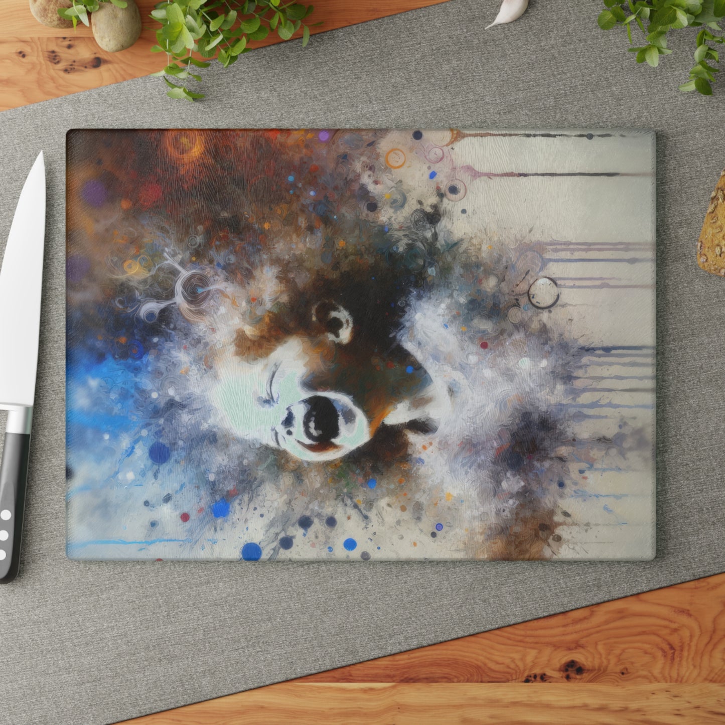 Laughter Essence Presence Glass Cutting Board