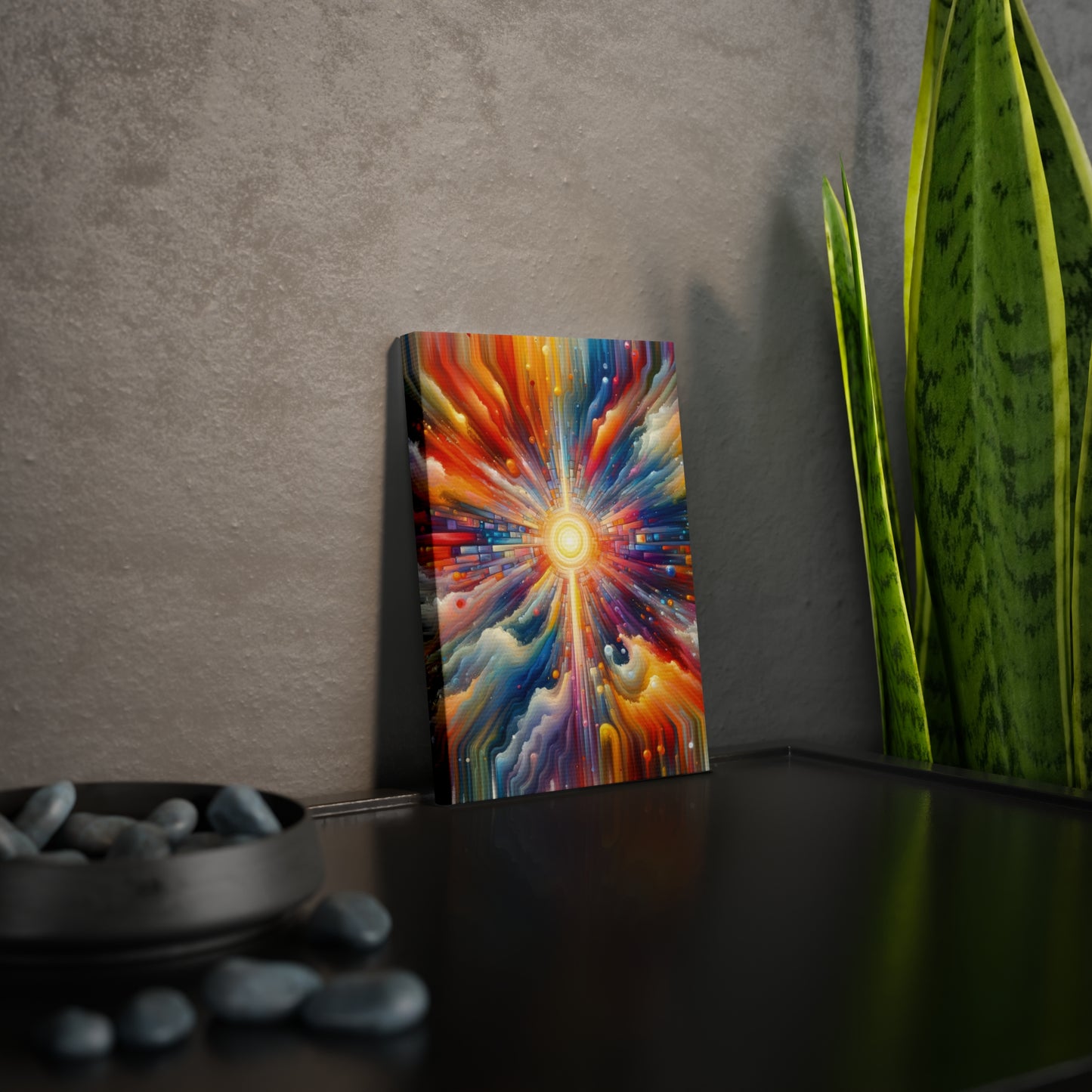 Kaleidoscopic Tachism Breath Canvas Photo Tile