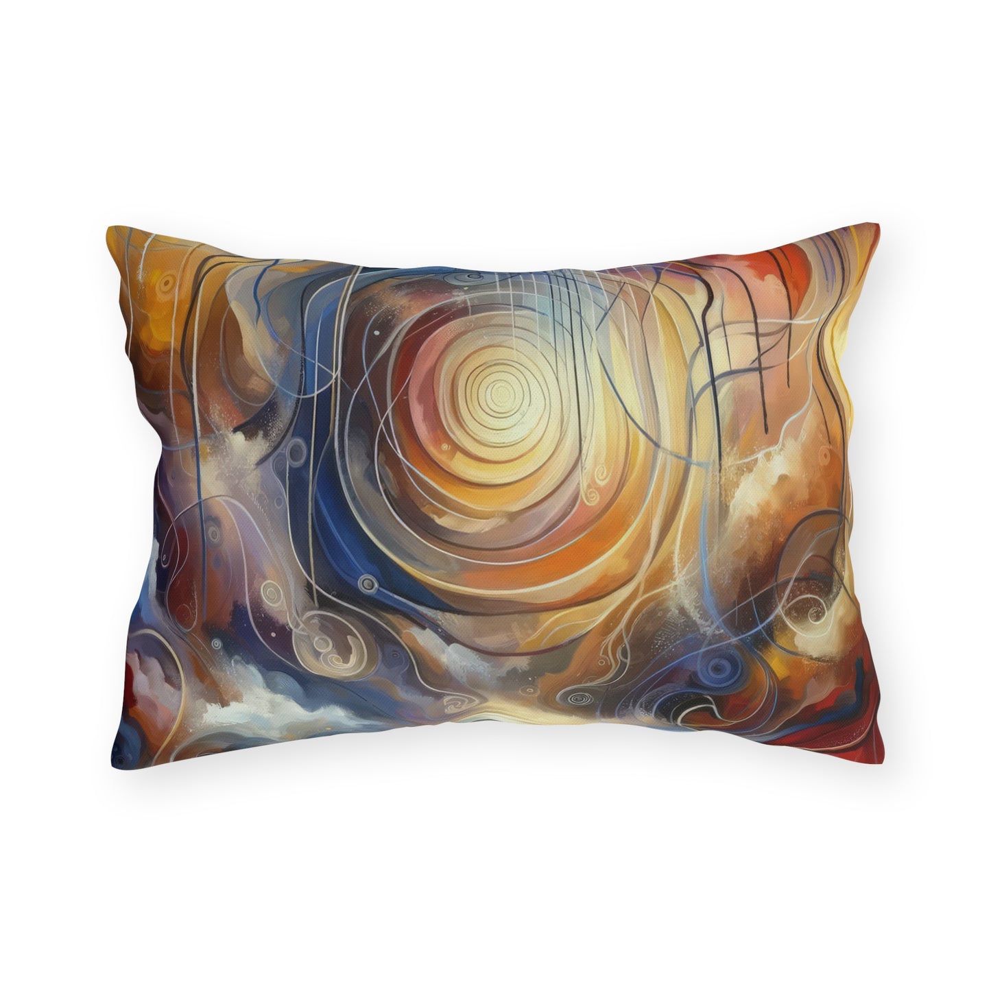 Presence Anchored Tachism Outdoor Pillows