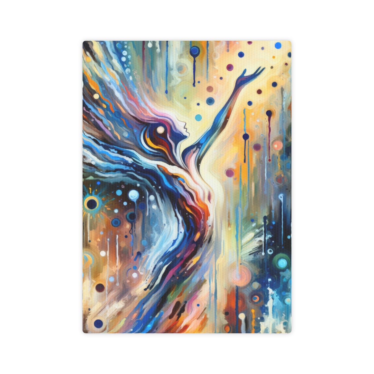 Journey Embrace Tachism Canvas Photo Tile