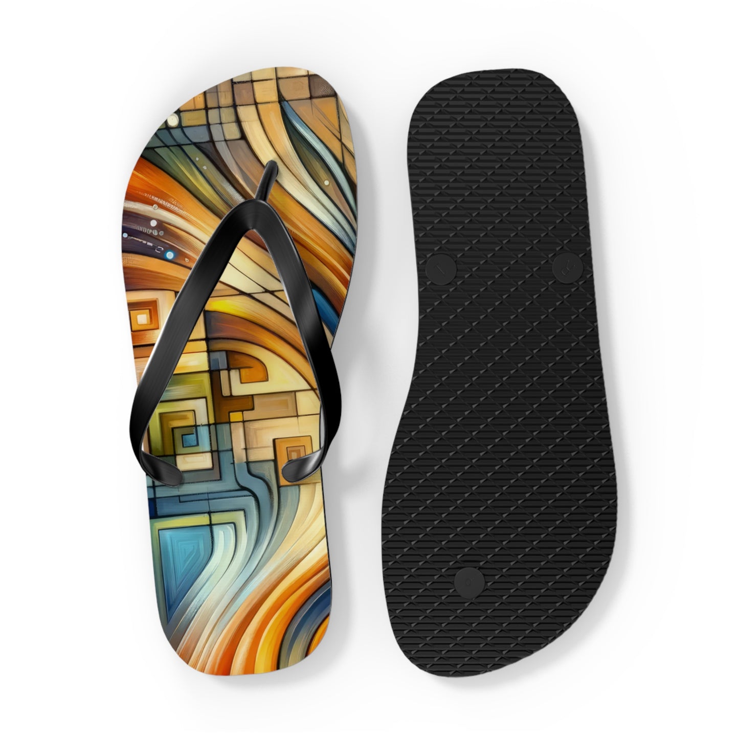 Spiritual Tachism Connection Flip Flops