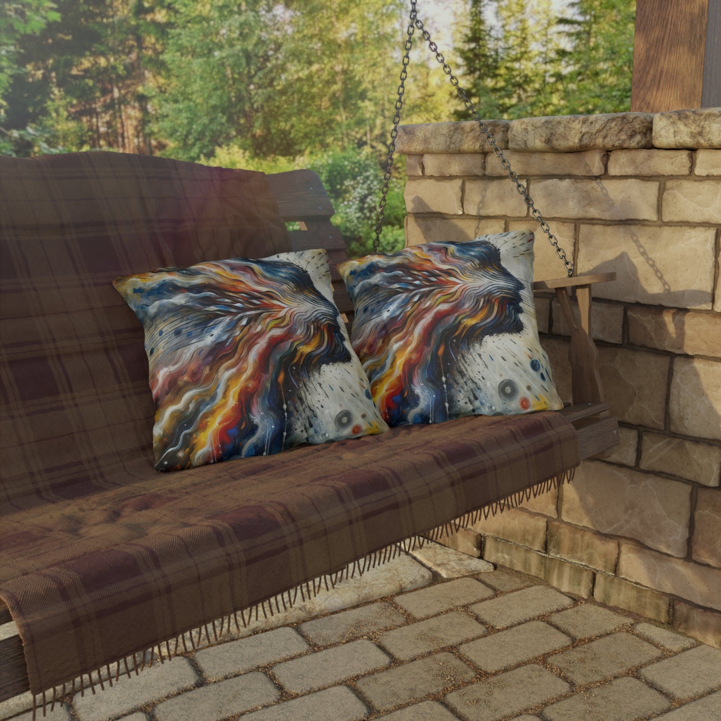 Empathetic Awakening Dynamic Outdoor Pillows