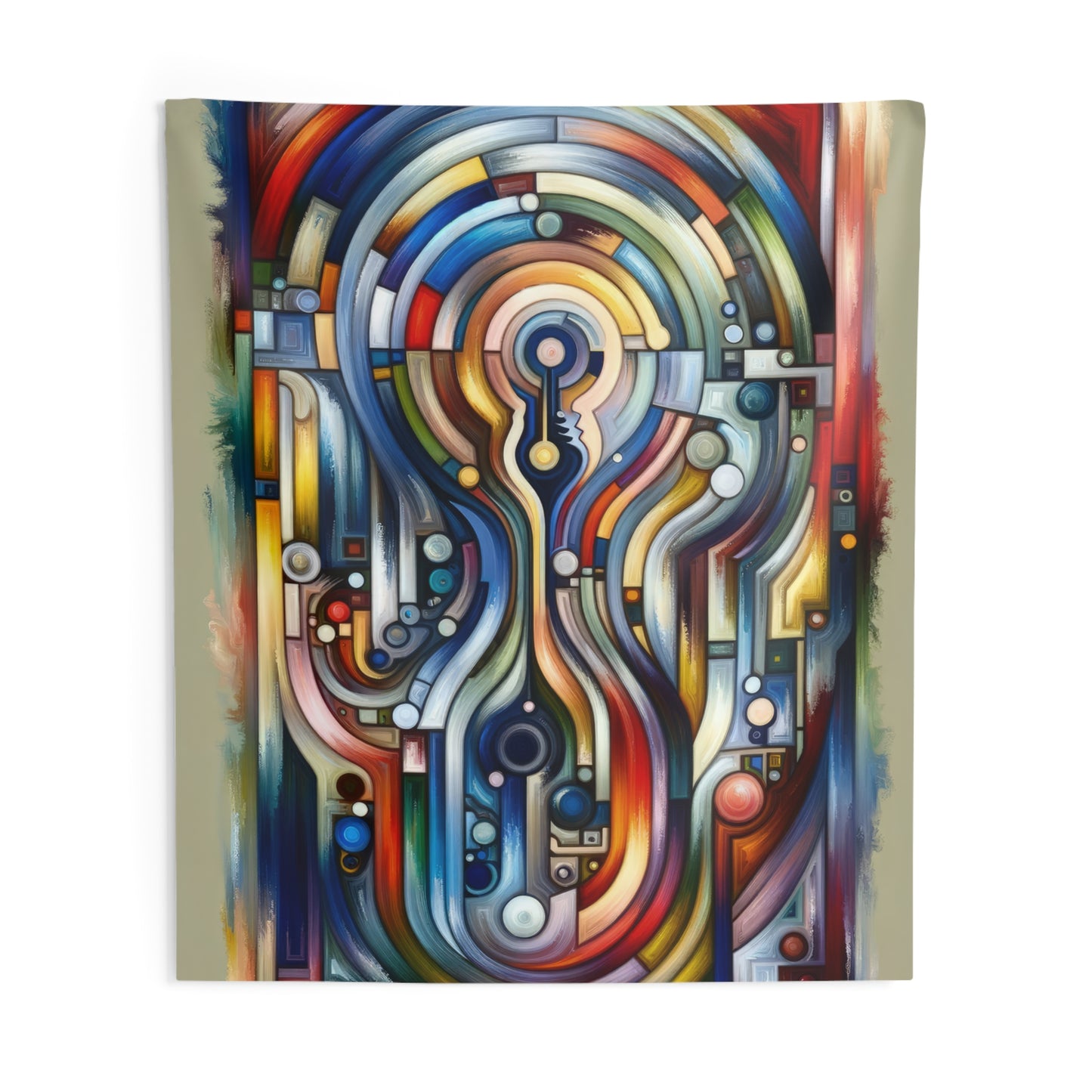 Embracing Faceted Unity Indoor Wall Tapestries