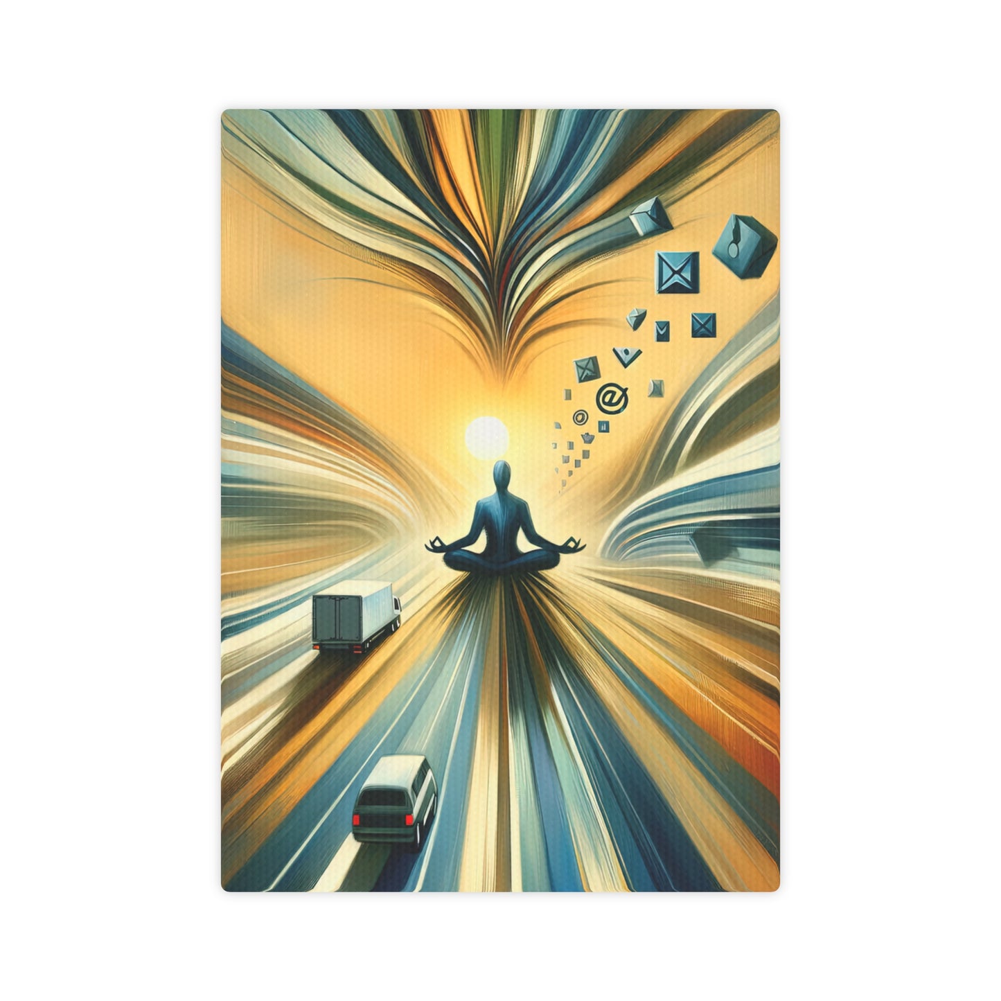 Meditative Commute Flow Canvas Photo Tile