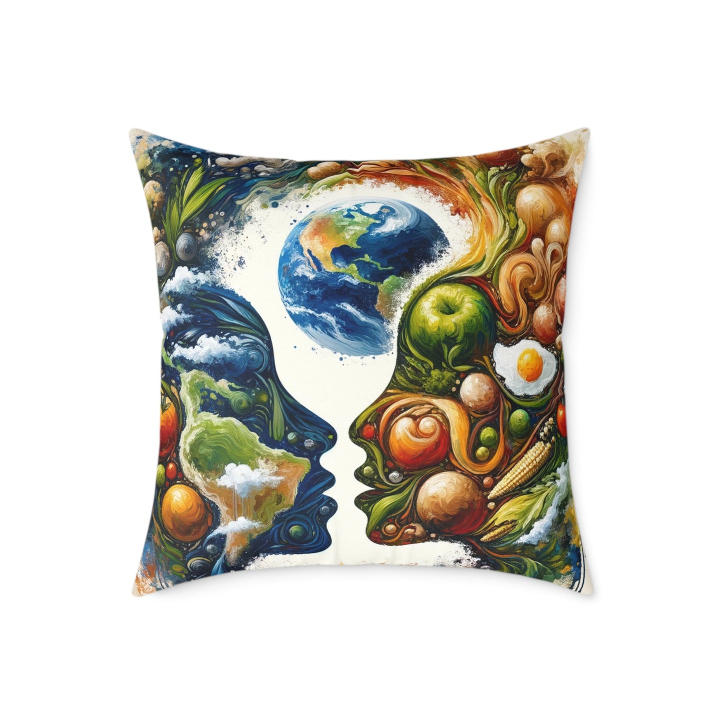 Earthly Dialogue Feast Spun Polyester Pillow