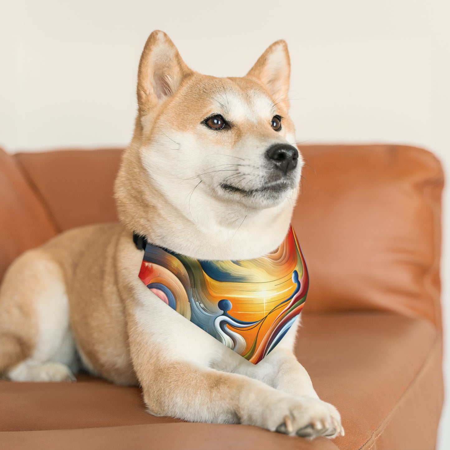 Empathetic Lifeline Abstract Pet Bandana Collar