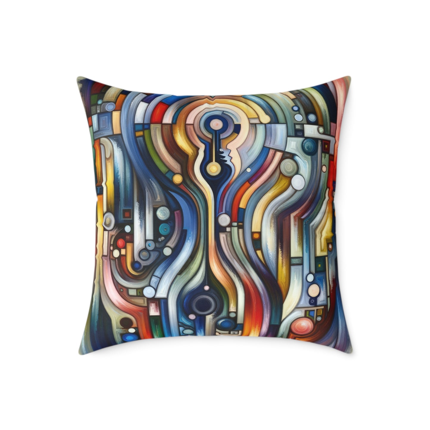 Embracing Faceted Unity Spun Polyester Pillow