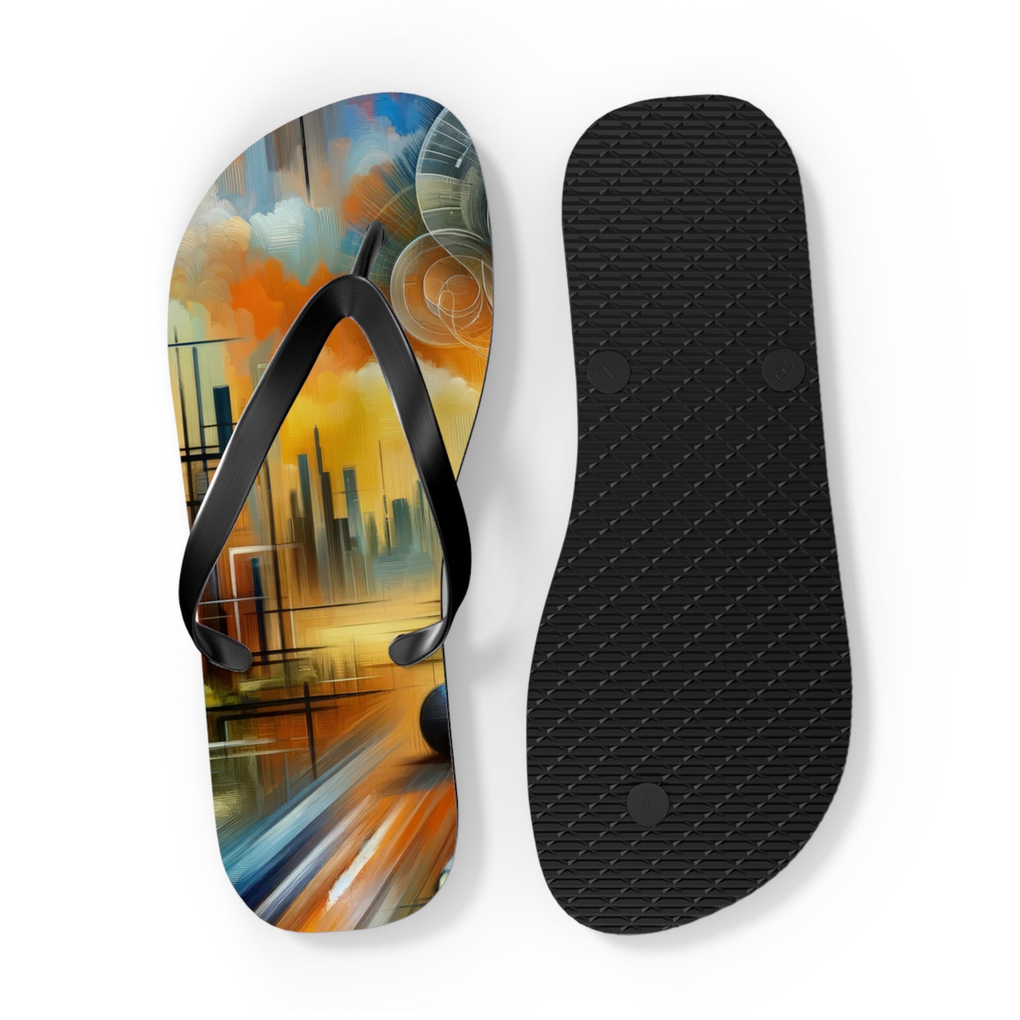 Digital Spiritual Journey Flip Flops